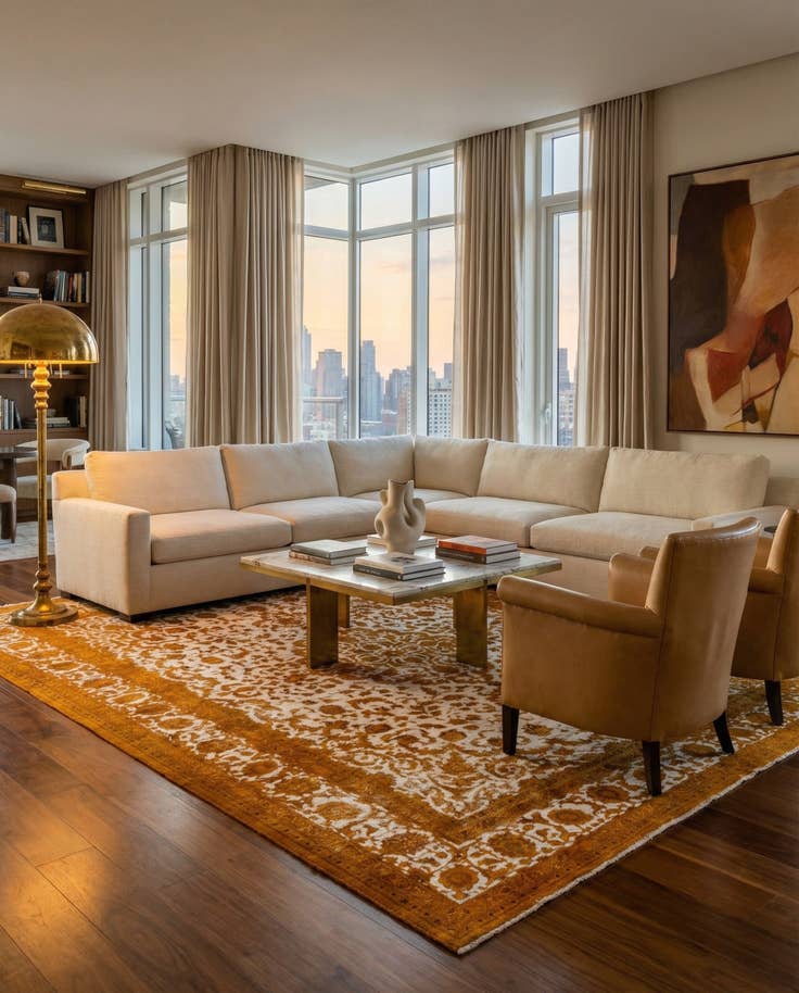 Detail image of 9' 9 x 12' 6 Hand Knotted Ultra Vintage Persian Wool Rug