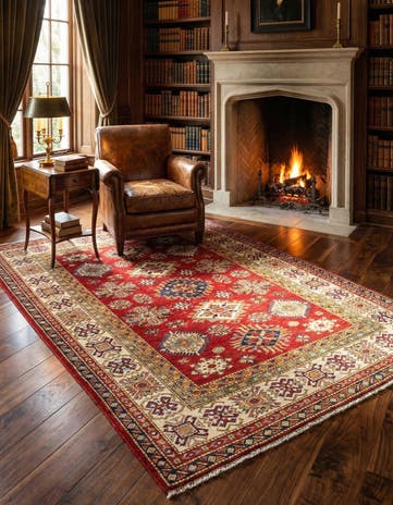 4' 11 x 6' 8 Kazak Wool Rug