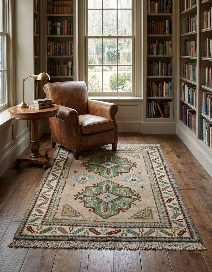 Detail image of 4' 5 x 5' 10 Kars Wool Rug