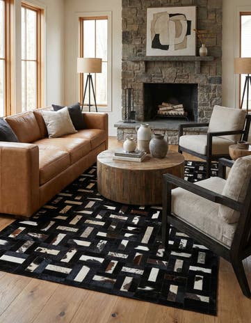 5' 3 x 8' 1 Cowhide - Patchwork Rug