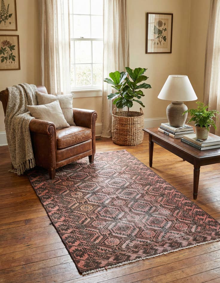 Detail image of 3' 3 x 6' 1  Hand Knotted Ultra Vintage Persian Wool Rug