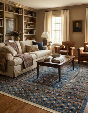 Blue Bokhara Rug