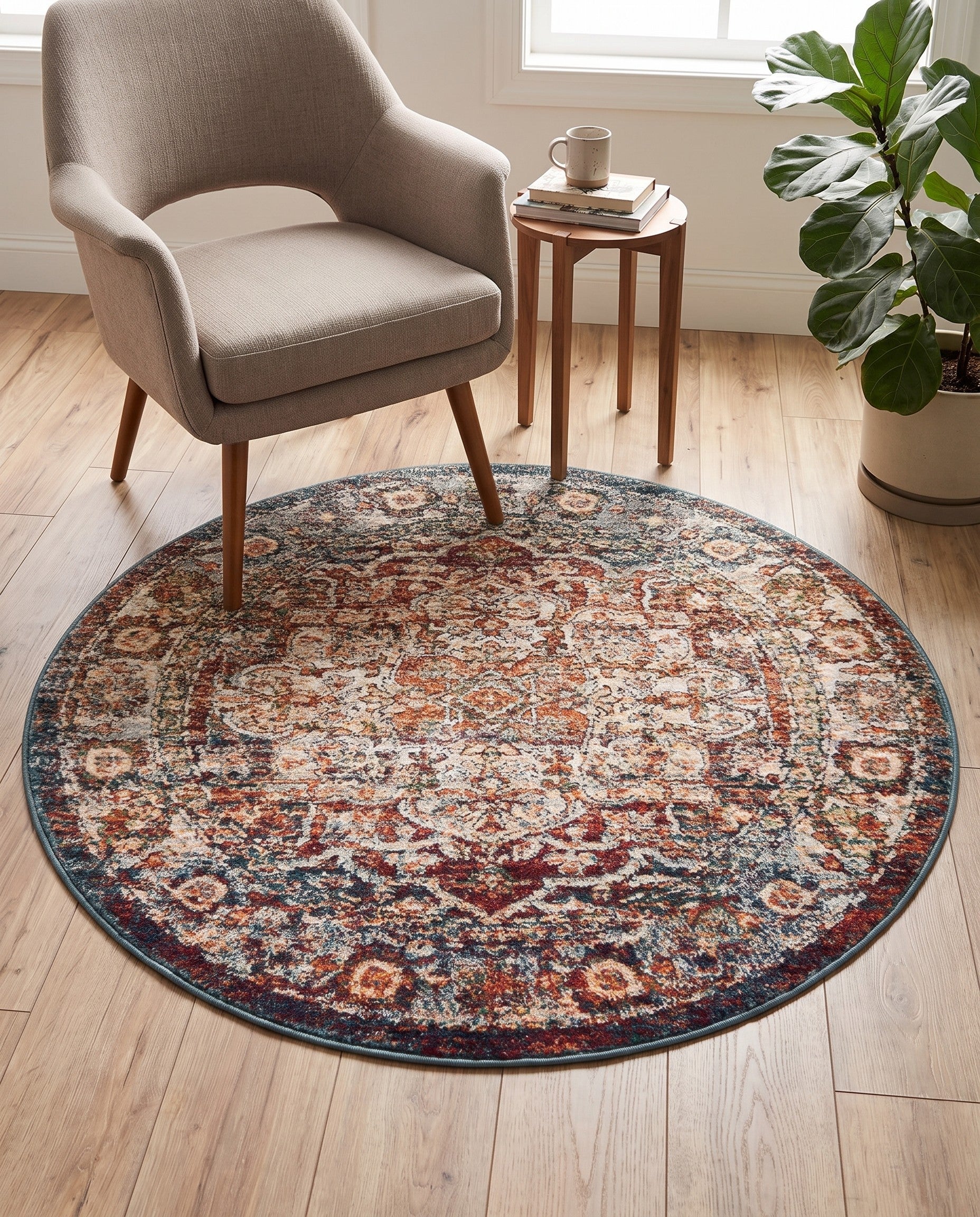 4' 1 x 4' 1 Isabella Round Rug