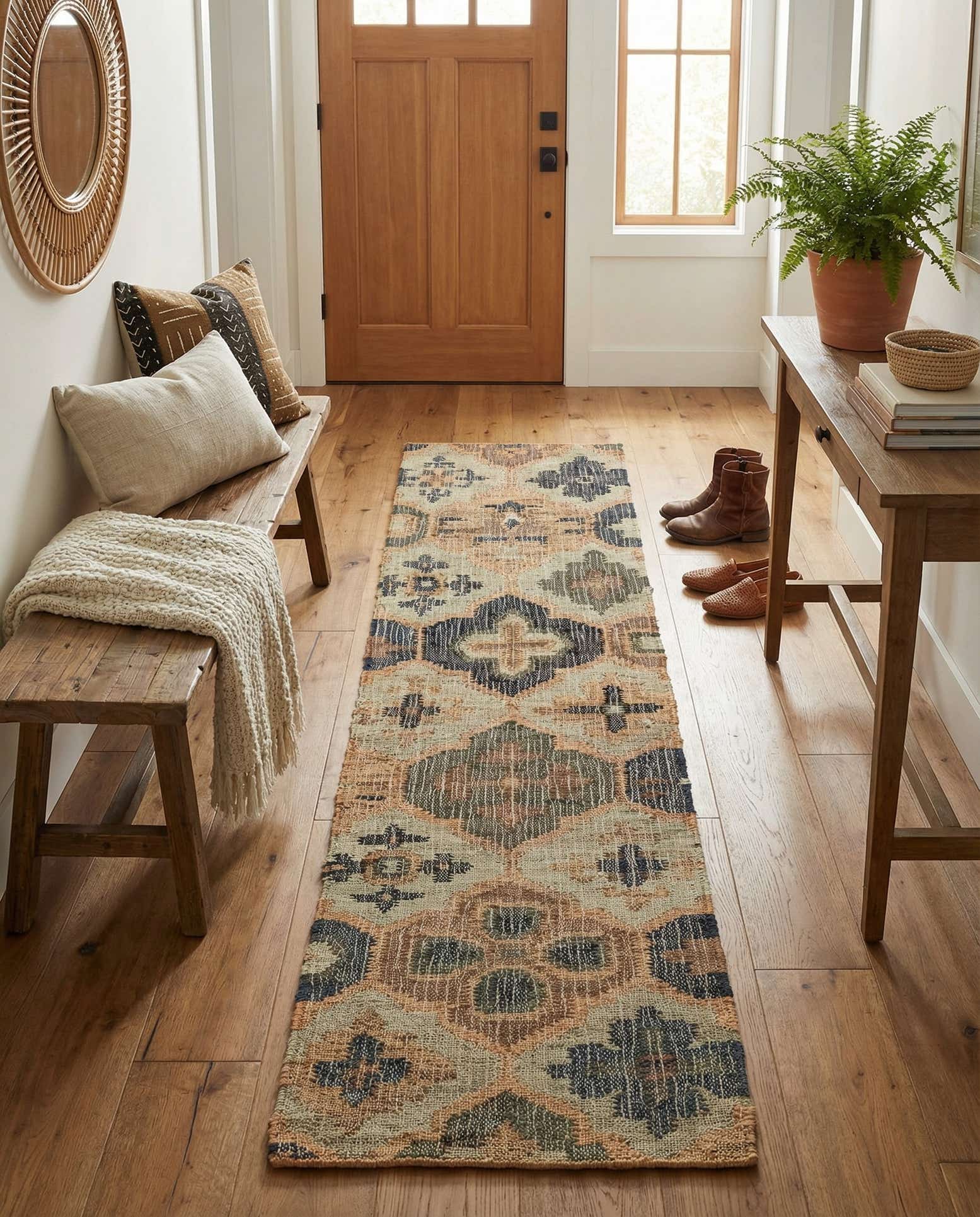 2' x 8' Hand Woven Kala Handwoven Jute Runner Rug