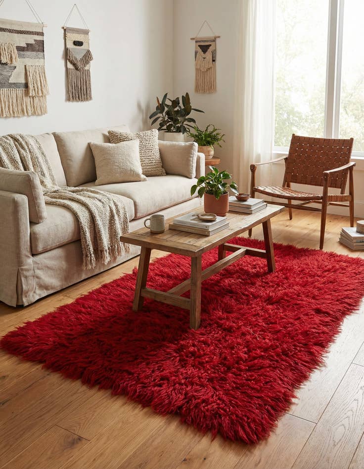 Detail image of 2' 7 x 4' 10  Hand Knotted Moroccan Wool Rug