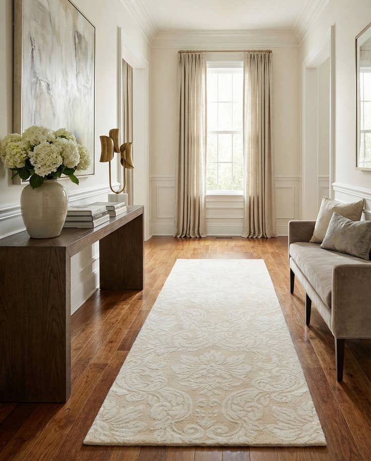 Detail image of 3' x 9' 11 Hand Knotted Darya Wool Runner Rug