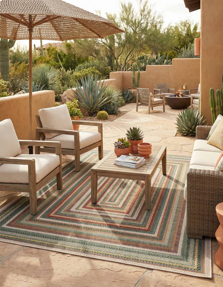 Detail image of  10' x 13'  Washable Baja Indoor / Outdoor Rug