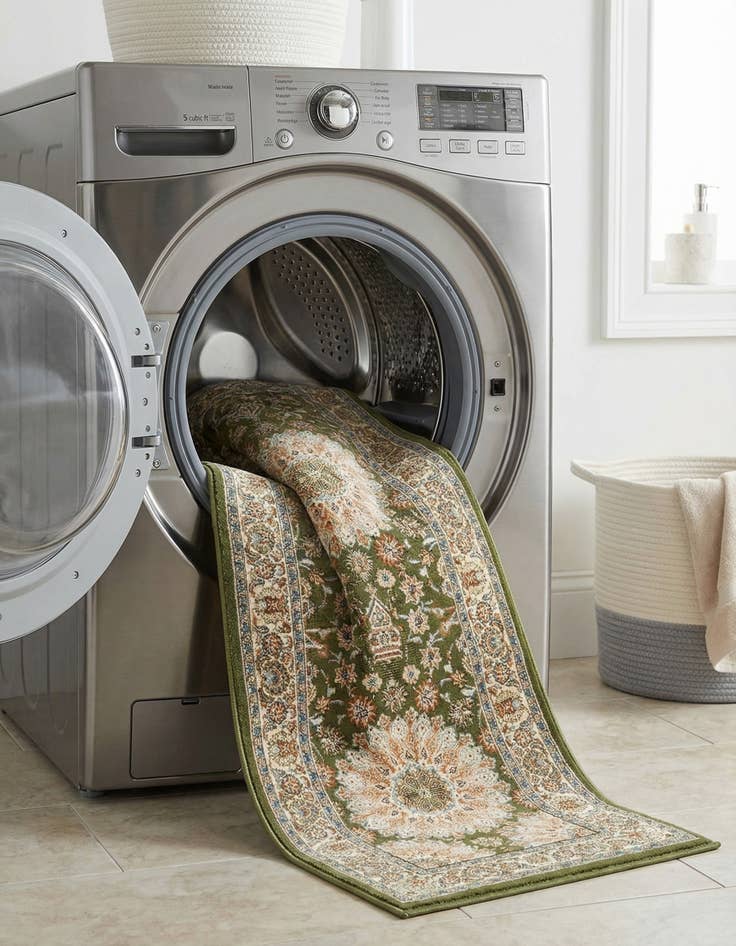 Detail image of  2' 7 x 12'  Washable Traditional Indoor / Outdoor Runner Rug