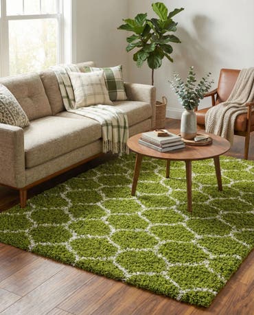  6' x 9' Lattice Shag Rug