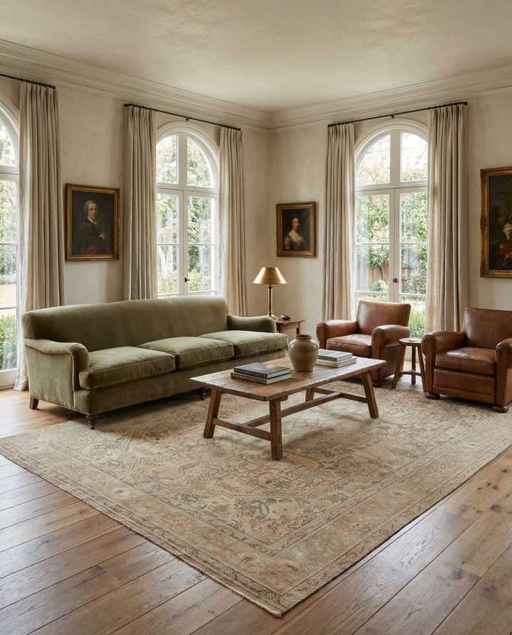 9' 6 x 12' 9 Hand Knotted Ultra Vintage Persian Wool Rug