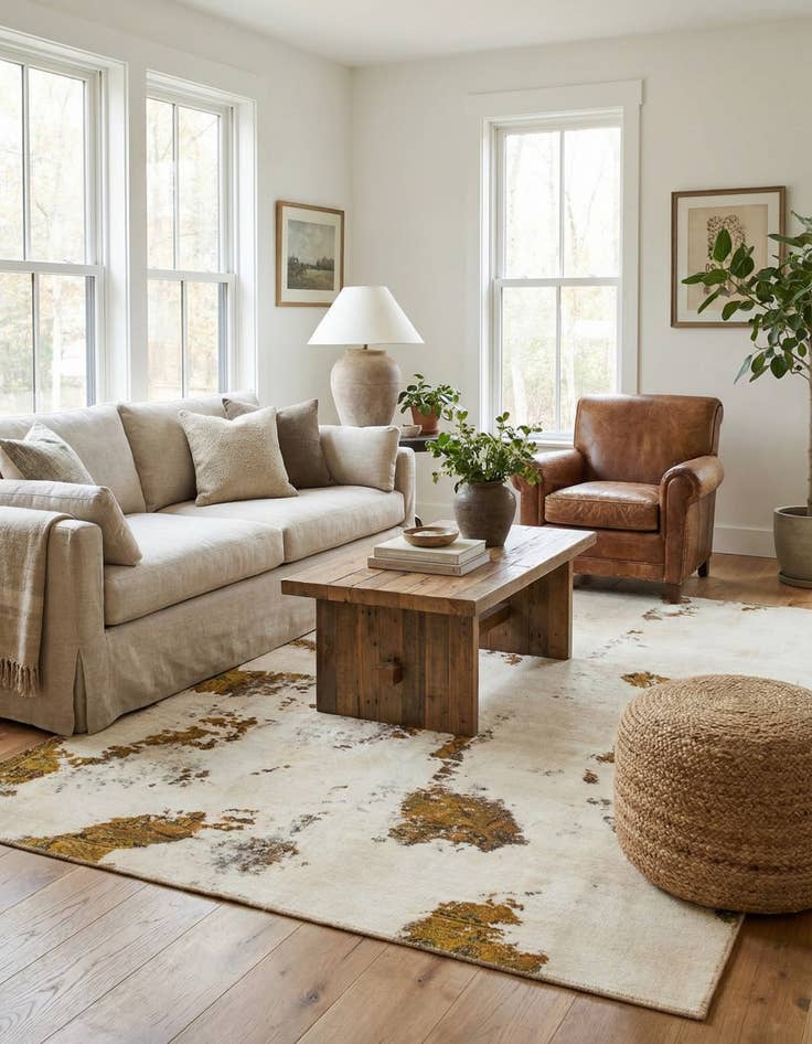 Detail image of 6' x 9'  Hand Knotted Ultra Vintage Persian Wool Rug