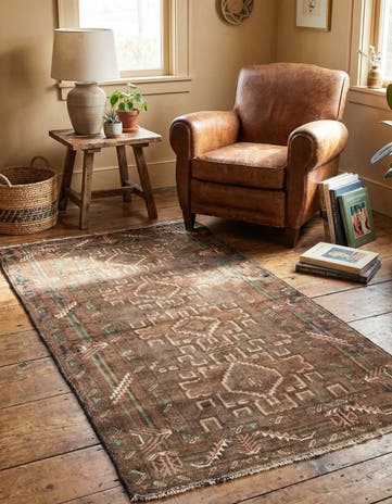 3' 2 x 6' 4 Hand Knotted Ultra Vintage Persian Wool Runner Rug