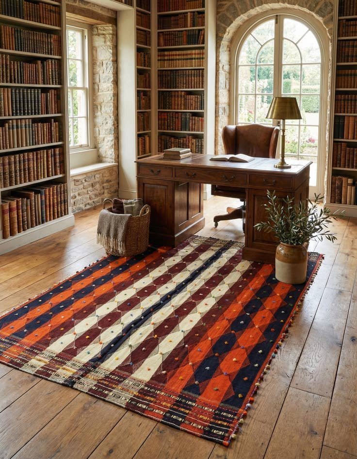 Detail image of 5' 4 x 7' 10 Jajim Wool Rug