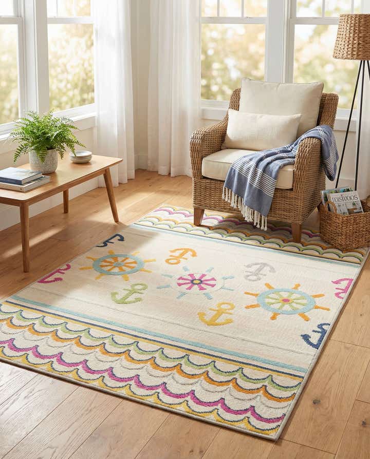 5' 3 x 7' 7 Easy-Clean Indoor / Outdoor Rug