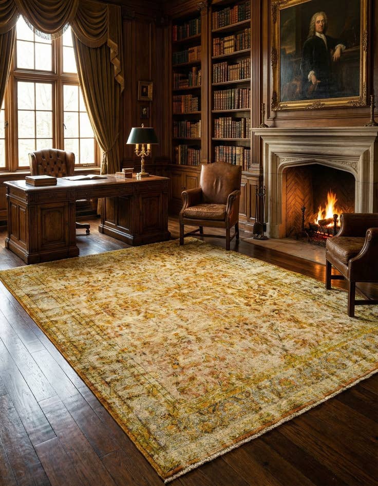 Detail image of 9' 5 x 13' 7 Vintage Royal Wool Rug