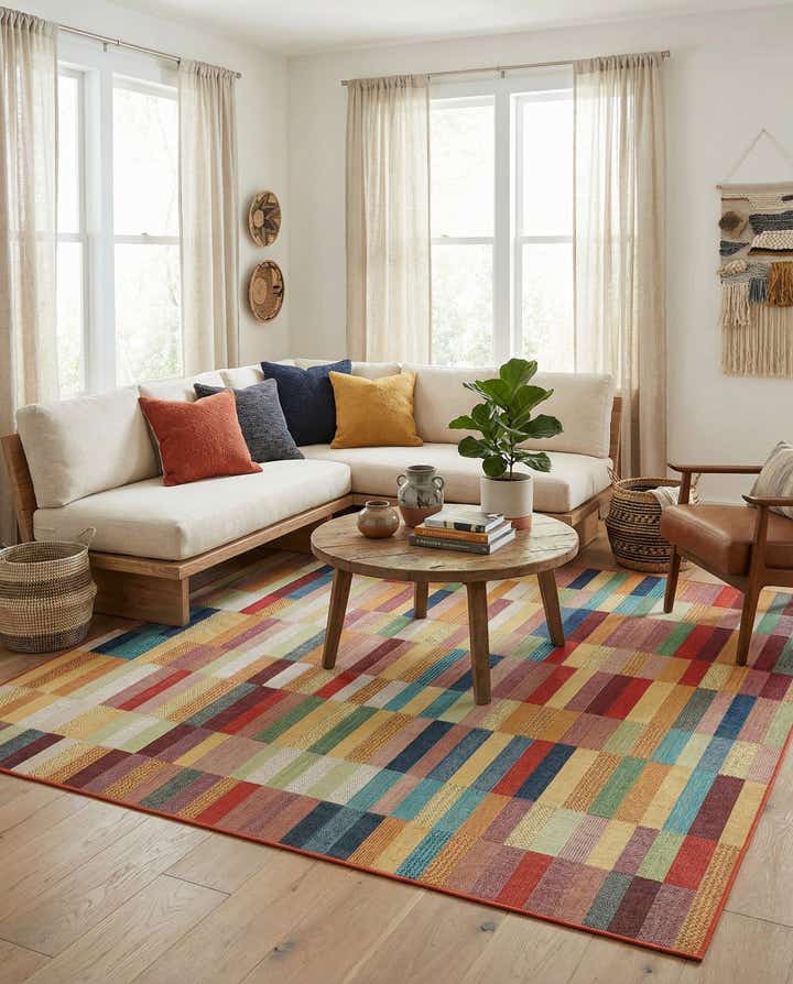 10' x 10' Easy-Clean Baja Indoor / Outdoor Square Rug