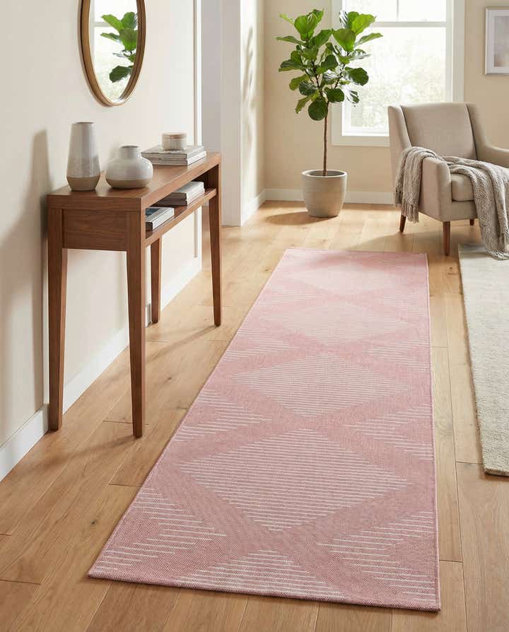 3' 3 x 14' Easy-Clean Modern Indoor / Outdoor Runner Rug