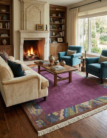 5' 10 x 7' 6 Hand Knotted Tibet Wool Rug