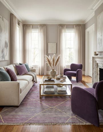 5' 7 x 8' Hand Knotted Moroccan Wool Rug