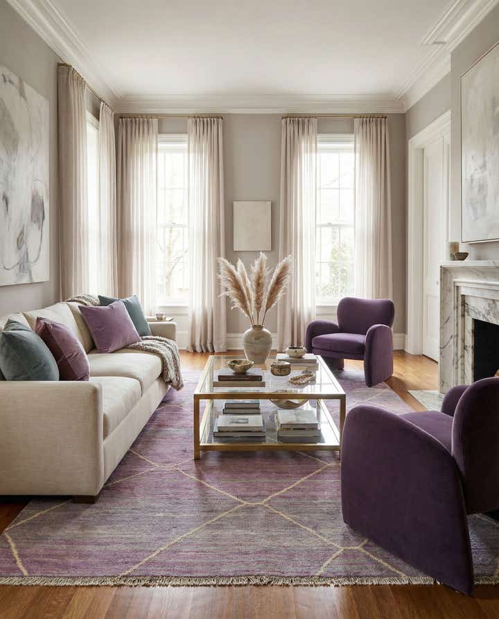 5' 7 x 8' Hand Knotted Moroccan Wool Rug