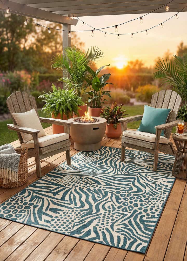 5' x 8' Easy-Clean Safari Indoor / Outdoor Rug
