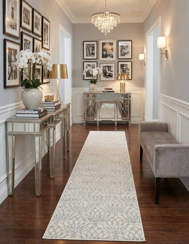 Detail image of 2' 7 x 12'  Marilyn Monroe™ Glam Dahlia Runner Rug