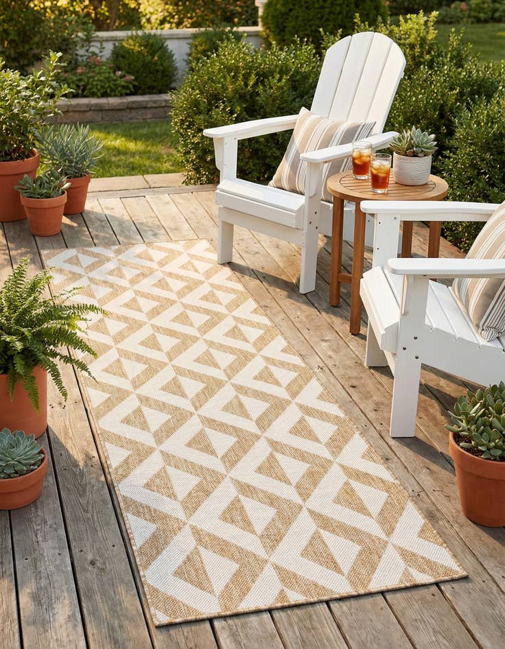 Detail image of 2' 3 x 6' Easy-Clean Jill Zarin Indoor / Outdoor Runner Rug
