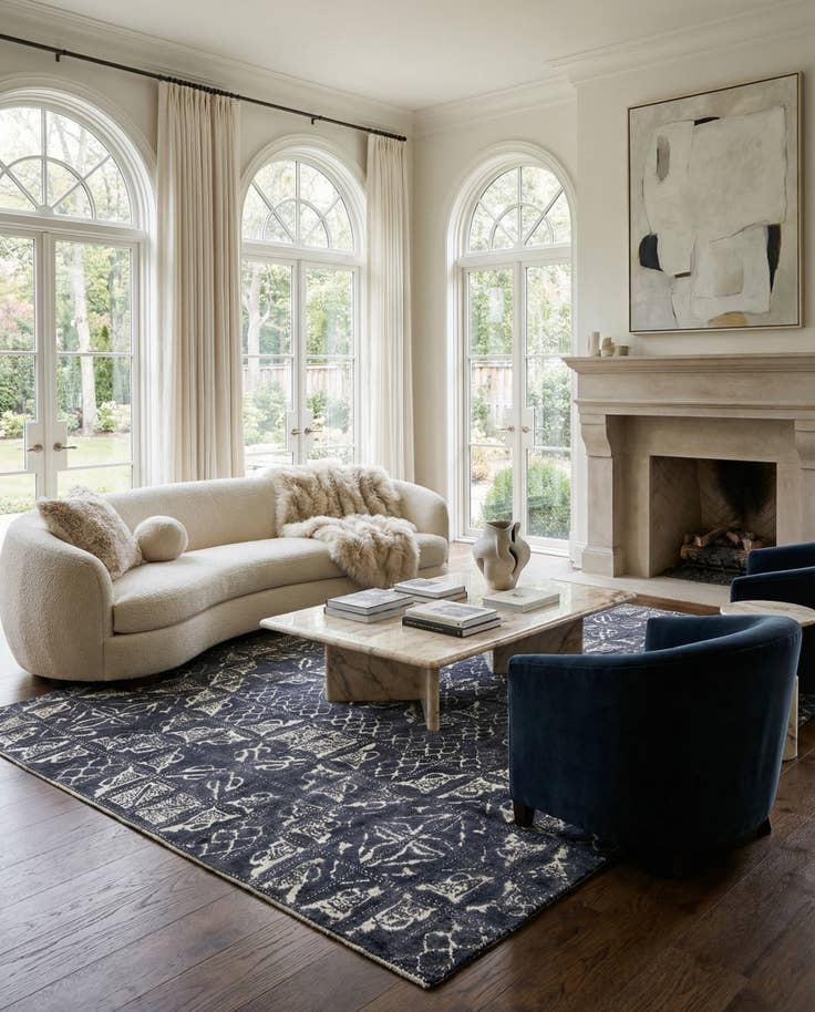 Detail image of 8' 9 x 11' 10 Hand Knotted Darya Rug