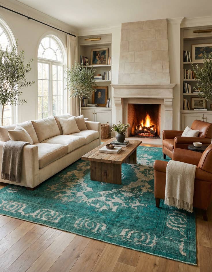 Detail image of 9' 6 x 12' 2  Hand Knotted Ultra Vintage Persian Wool Rug