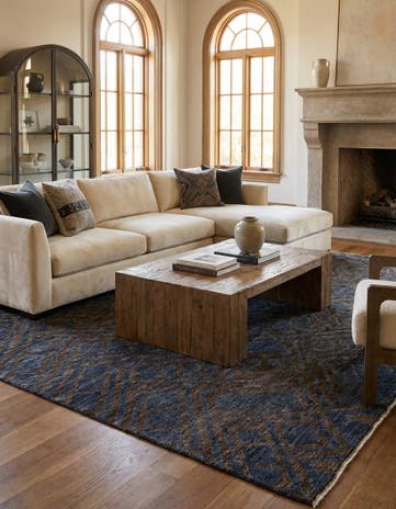 8' 2 x 12' 3 Hand Knotted Darya Wool Rug