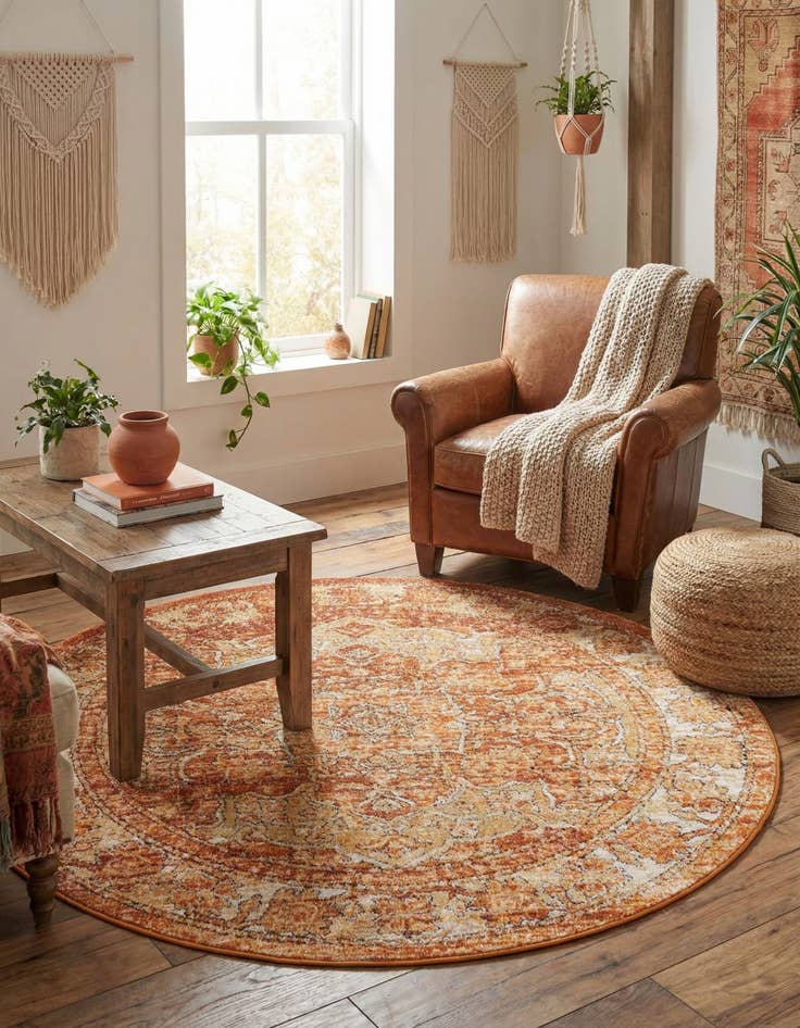 Detail image of 5' x 5' Isabella Round Rug