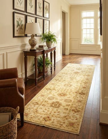 2' 8 x 9' 7 Hand Knotted Peshawar Ziegler Runner Rug