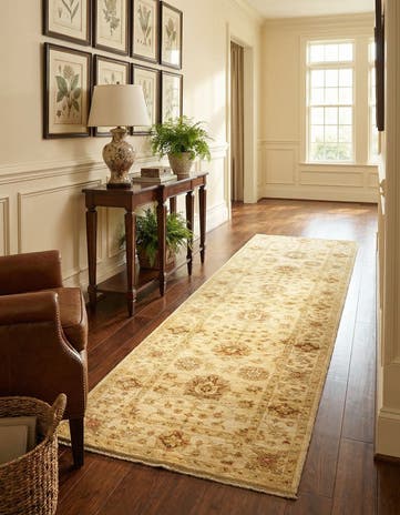 2' 8 x 9' 7 Hand Knotted Peshawar Ziegler Runner Rug