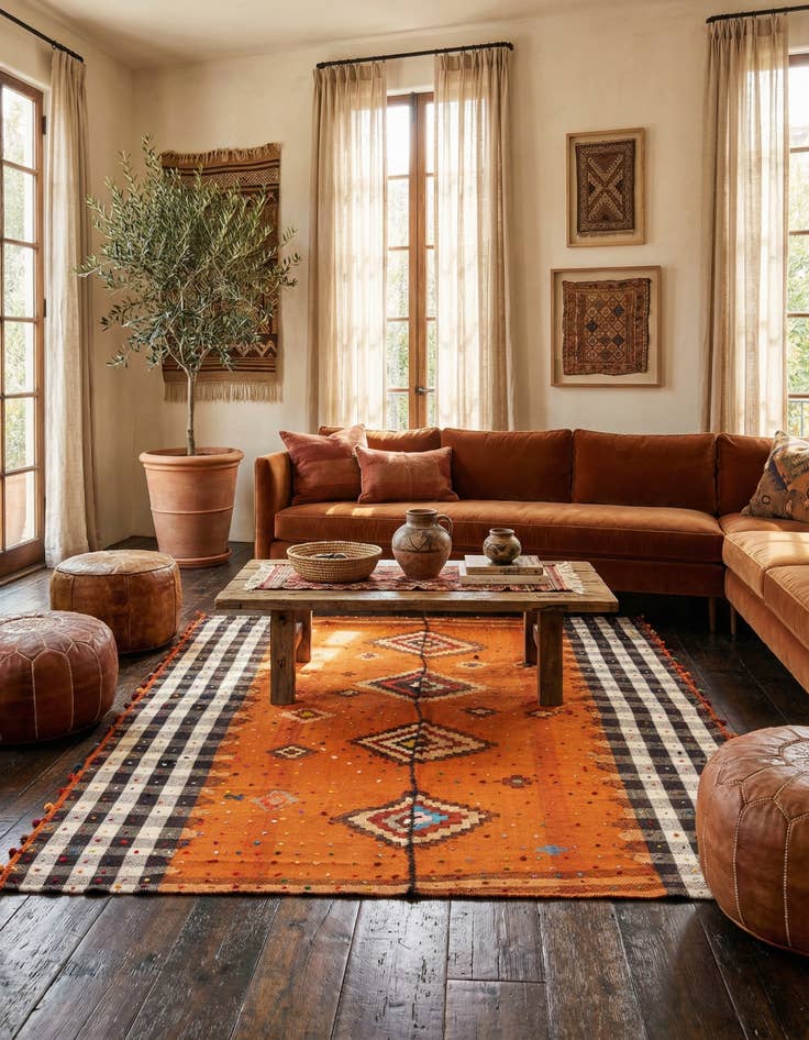 Detail image of 5' 3 x 6' 8 Jajim Rug