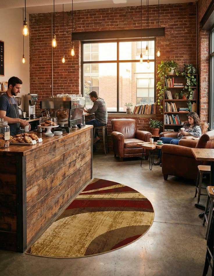 Detail image of 3' x 6' Coffee Shop Hearth Rug