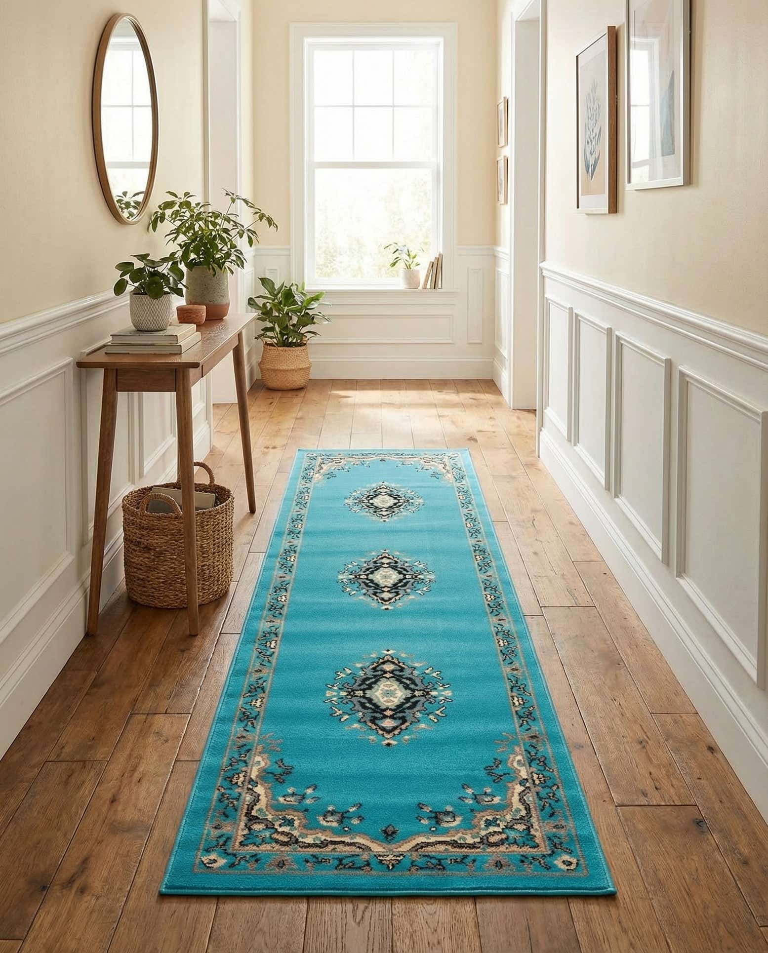 2' x 8' 2 Mashad Design Runner Rug