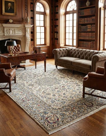 6' 7 x 10' Kashan Wool Rug