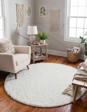 6' x 6' Zermatt Shag Round Rug