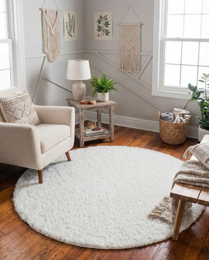 6' x 6' Zermatt Shag Round Rug