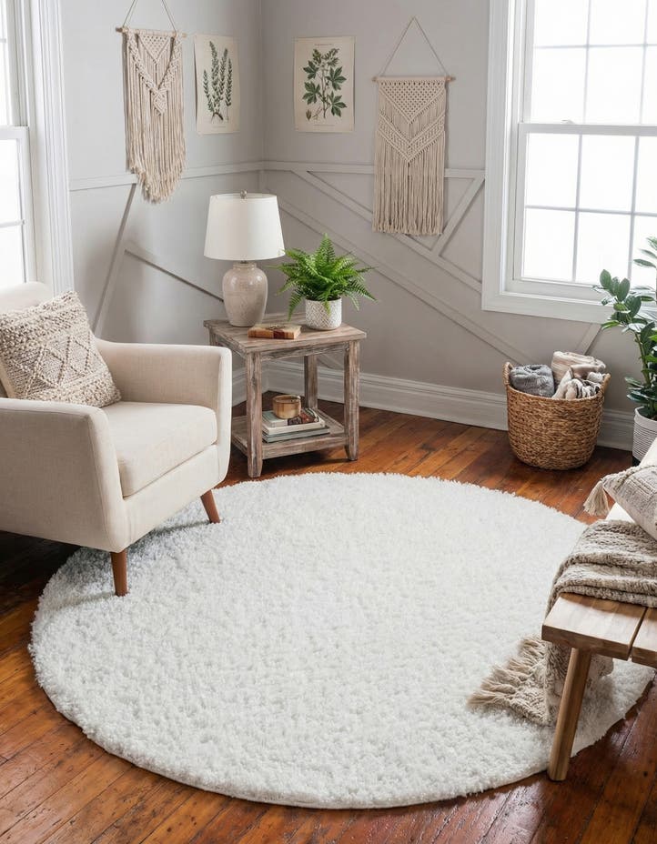 6' x 6' Zermatt Shag Round Rug