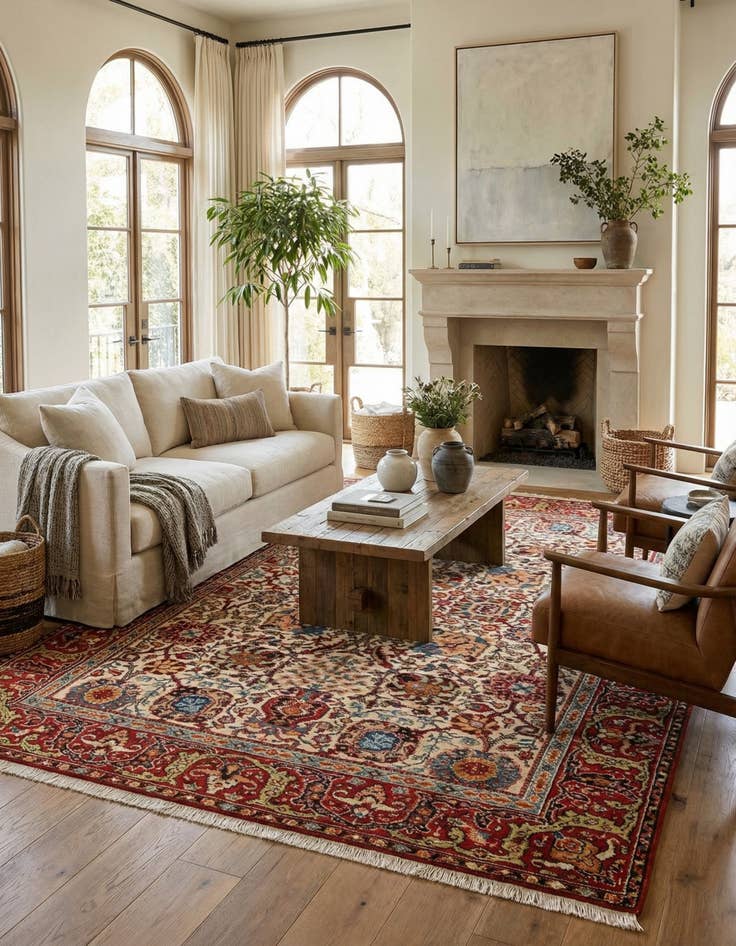 Detail image of 6' 11 x 10' 3  Hand Knotted Moroccan Wool Rug