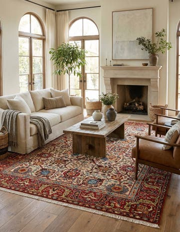 6' 11 x 10' 3 Hand Knotted Moroccan Wool Rug