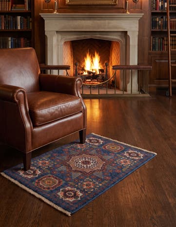2' 1 x 3' Hand Knotted Mamluk Ziegler Rug