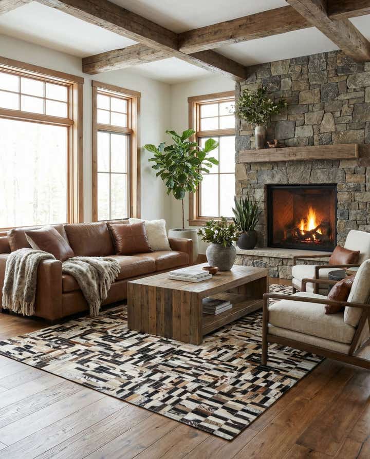 5' x 7' 11 Cowhide - Patchwork Rug