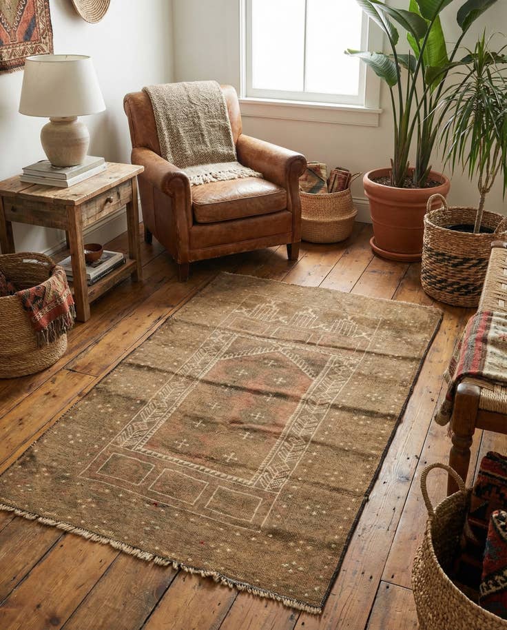 Detail image of 2' 10 x 4' 6 Hand Knotted Balouch Persian Wool Rug