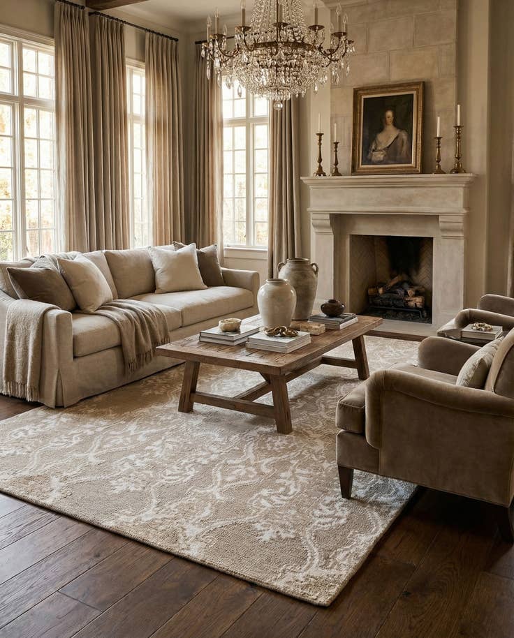Detail image of 5' 10 x 9' Hand Knotted Darya Rug