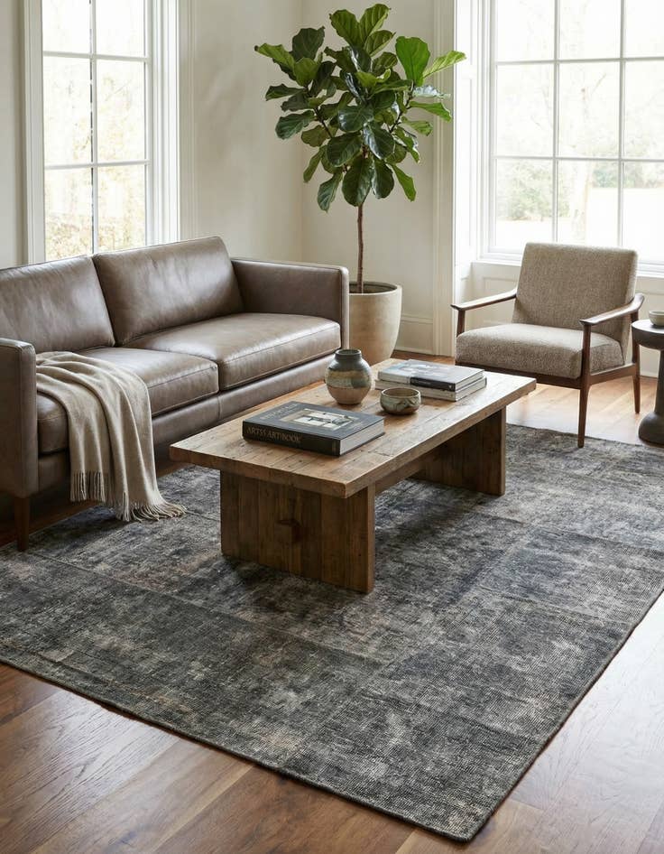 Detail image of 5' x 6' 6  Hand Knotted Ultra Vintage Persian Wool Rug