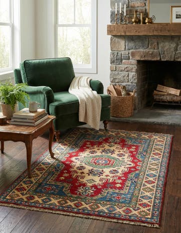 3' 4 x 5' 1 Hand Knotted Kazak Rug