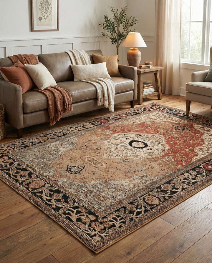 5' x 8' Easy-Clean Traditional Indoor / Outdoor Rug