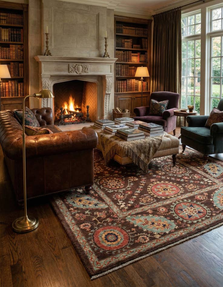 Detail image of 6' 7 x 9' 1  Hand Knotted Ariana Ziegler Oriental Rug